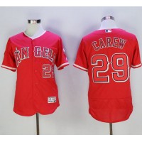 Los Angeles Angels of Anaheim #29 Rod Carew Red Flexbase Authentic Collection Stitched MLB Jersey