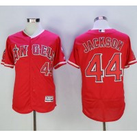 Los Angeles Angels of Anaheim #44 Reggie Jackson Red Flexbase Authentic Collection Stitched MLB Jersey