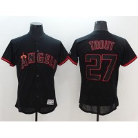 Los Angeles Angels of Anaheim #27 Mike Trout Black Fashion Flexbase Authentic Collection Stitched MLB Jersey