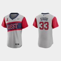 Los Angeles Los Angeles Angels #33 Max Stassi Men's Nike Gray 2021 Little League Classic Authentic MLB Jersey