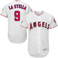 Los Angeles Angels of Anaheim #9 Tommy La Stella White Flexbase Authentic Collection Stitched MLB Jersey