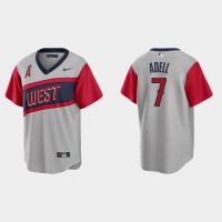 Los Angeles Los Angeles Angels #7 Jo Adell Men's Nike Gray 2021 Little League Classic Game MLB Jersey