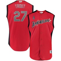Los Angeles Angels of Anaheim #27 Mike Trout Red 2019 All-Star American League Stitched MLB Jersey