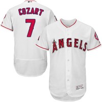 Los Angeles Angels of Anaheim #7 Zack Cozart White Flexbase Authentic Collection Stitched MLB Jersey