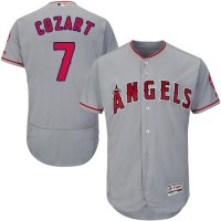 Los Angeles Angels of Anaheim #7 Zack Cozart Grey Flexbase Authentic Collection Stitched MLB Jersey