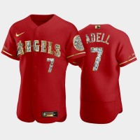 Los Angeles Los Angeles Angels #7 Jo Adell Men's Nike Diamond Edition MLB Jersey - Red