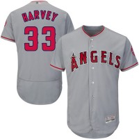 Los Angeles Angels of Anaheim #33 Matt Harvey Grey Flexbase Authentic Collection Stitched MLB Jersey