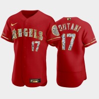 Los Angeles Los Angeles Angels #17 Shohei Ohtani Men's Nike Diamond Edition MLB Jersey - Red