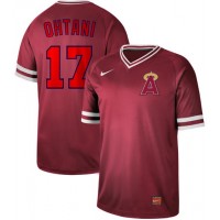 Nike Los Angeles Angels of Anaheim #17 Shohei Ohtani Red Authentic Cooperstown Collection Stitched MLB Jersey