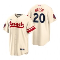 Los Angeles Los Angeles Angels #20 Jared Walsh Cream Men's MLB Nike 2022 City Connect Game Jersey