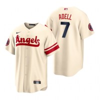 Los Angeles Los Angeles Angels #7 Jo Adell Cream Men's MLB Nike 2022 City Connect Game Jersey