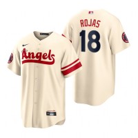Los Angeles Los Angeles Angels #18 Jose Rojas Cream Men's MLB Nike 2022 City Connect Game Jersey