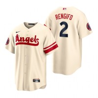 Los Angeles Los Angeles Angels #2 Luis Rengifo Cream Men's MLB Nike 2022 City Connect Game Jersey