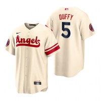 Los Angeles Los Angeles Angels #5 Matt Duffy Cream Men's MLB Nike 2022 City Connect Game Jersey