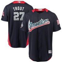 Los Angeles Angels of Anaheim #27 Mike Trout Navy Blue 2018 All-Star American League Stitched MLB Jersey