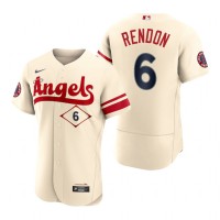 Los Angeles Los Angeles Angels #6 Anthony Rendon Cream Men's MLB Nike Authentic 2022 City Connect Jersey