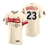 Los Angeles Los Angeles Angels #23 Archie Bradley Cream Men's MLB Nike Authentic 2022 City Connect Jersey