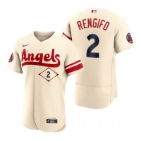 Los Angeles Los Angeles Angels #2 Luis Rengifo Cream Men's MLB Nike Authentic 2022 City Connect Jersey