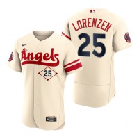 Los Angeles Los Angeles Angels #25 Michael Lorenzen Cream Men's MLB Nike Authentic 2022 City Connect Jersey