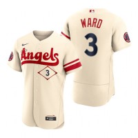 Los Angeles Los Angeles Angels #3 Taylor Ward Cream Men's MLB Nike Authentic 2022 City Connect Jersey