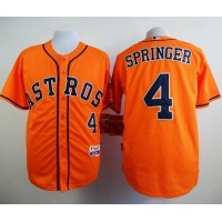 Houston Astros #4 George Springer Orange Cool Base Stitched MLB Jersey