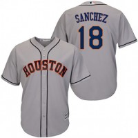 Houston Astros #18 Aaron Sanchez Grey New Cool Base Stitched MLB Jersey