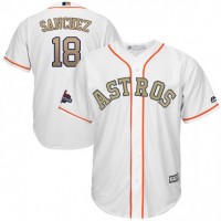 Houston Astros #18 Aaron Sanchez White 2018 Gold Program Cool Base Stitched MLB Jersey