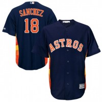 Houston Astros #18 Aaron Sanchez Navy Blue New Cool Base Stitched MLB Jersey