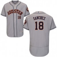 Houston Astros #18 Aaron Sanchez Grey Flexbase Authentic Collection Stitched MLB Jersey
