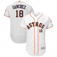 Houston Astros #18 Aaron Sanchez White Flexbase Authentic Collection Stitched MLB Jersey