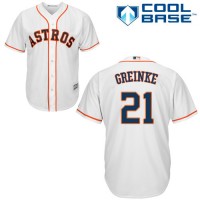 Houston Astros #21 Zack Greinke White New Cool Base Stitched MLB Jersey