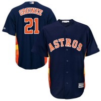 Houston Astros #21 Zack Greinke Navy Blue New Cool Base Stitched MLB Jersey