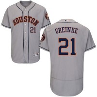 Houston Astros #21 Zack Greinke Grey Flexbase Authentic Collection Stitched MLB Jersey