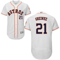 Houston Astros #21 Zack Greinke White Flexbase Authentic Collection Stitched MLB Jersey
