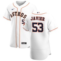 Houston Houston Astros #53 Cristian Javier Men's Nike White Home 2020 Authentic Player MLB Jersey
