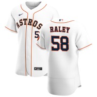 Houston Houston Astros #58 Brooks Raley Men's Nike White Home 2020 Authentic Player MLB Jersey