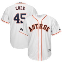 Houston Houston Astros #45 Gerrit Cole Majestic 2019 Postseason Official Cool Base Player Jersey White