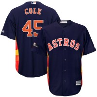 Houston Houston Astros #45 Gerrit Cole Majestic 2019 Postseason Official Cool Base Player Jersey Navy