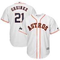 Houston Houston Astros #21 Zack Greinke Majestic 2019 Postseason Official Cool Base Player Jersey White