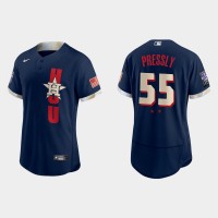 Houston Houston Astros #55 Ryan Pressly 2021 Mlb All Star Game Authentic Navy Jersey