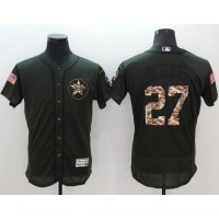 Houston Astros #27 Jose Altuve Green Flexbase Authentic Collection Salute to Service Stitched MLB Jersey