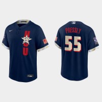 Houston Houston Astros #55 Ryan Pressly 2021 Mlb All Star Game Fan's Version Navy Jersey