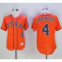 Houston Astros #4 George Springer Orange Flexbase Authentic Collection Stitched MLB Jersey