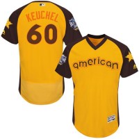 Houston Astros #60 Dallas Keuchel Gold Flexbase Authentic Collection 2016 All-Star American League Stitched MLB Jersey
