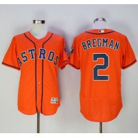 Houston Astros #2 Alex Bregman Orange Flexbase Authentic Collection Stitched MLB Jersey