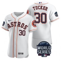Houston Houston Astros #30 Kyle Tucker Men's Nike 150th Anniversary 2021 World Series Authentic MLB Jersey - White