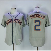 Houston Astros #2 Alex Bregman Grey Flexbase Authentic Collection Stitched MLB Jersey