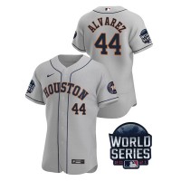 Houston Houston Astros #44 Yordan Alvarez Men's Nike 150th Anniversary 2021 World Series Authentic MLB Jersey - Gray