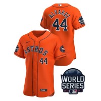 Houston Houston Astros #44 Yordan Alvarez Men's Nike 150th Anniversary 2021 World Series Authentic MLB Jersey - Orange
