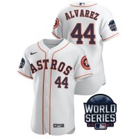 Houston Houston Astros #44 Yordan Alvarez Men's Nike 150th Anniversary 2021 World Series Authentic MLB Jersey - White